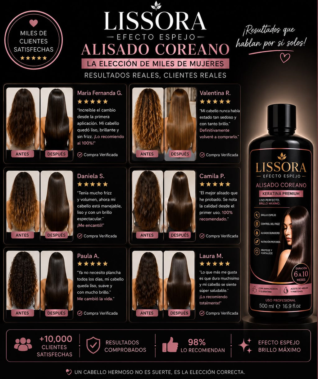 💎🔥OFERTA ALISADO COREANO EFECTO ESPEJO LISSORA 😍✨